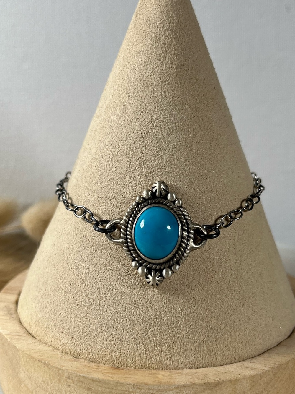 New Solid Sterling Silver Sleeping Beauty Turquoise Southwestern Style Bracelet